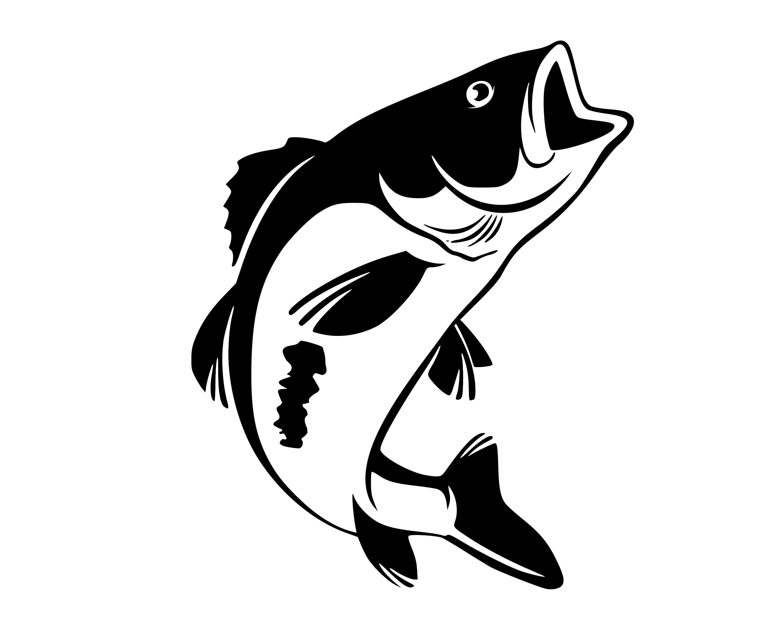 Bass Fish Svg, Fishing Design, Fisherman Svg, Png, Dxf, Eps Files for  Cricut and Other Vinyl Cutting Machines