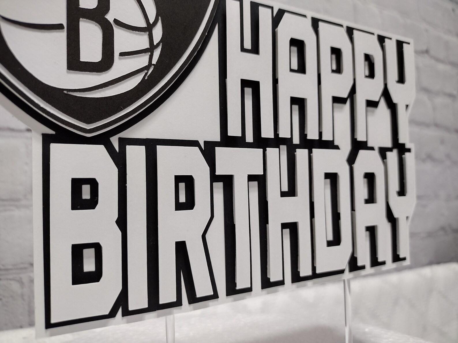 Brooklyn Nets Cake Topper Brooklyn Nets Birthday Brooklyn Etsy