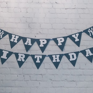 Yankee Banner, New York Party, Yankee Part Decor, Baseball Party Decor, Birthday Banner, Yankees Theme, Baseball Banner, 1st Birthday