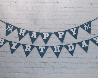 NY Yankees Banner, New York Party, Yankee Part Decor, Baseball Party Decor, Birthday Banner, Yankees Theme, Baseball Banner, !st Birthday