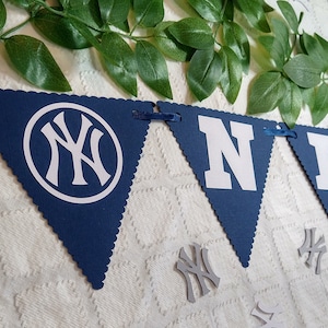 Yankees Highchair Banner, Yankees Birthday Party, Happy 1st Birthday, Yankees Decorations, Highchair Banner, Baseball Party