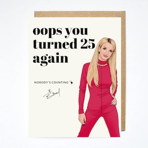 Britney Spears Card | Britney Spears Birthday Card | Millennial Card ...