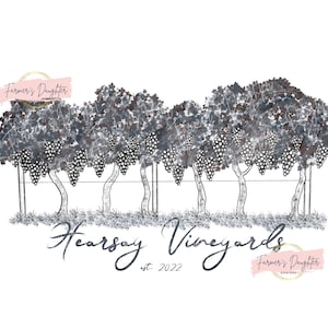 Hearsay Vineyards PNG | Megapint Design | Happy Hour | Digitale download