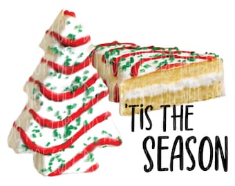 Tis The Season PNG | Little Debbie | Christmas Tree Snack Design | Holiday Digital Download