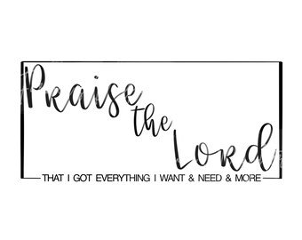 Praise the Lord PNG | Country Music Design | Digital Download