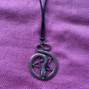 Pewter Serpent Pentacle pendant