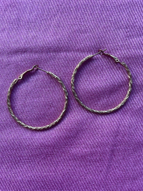 Brass hoop earrings