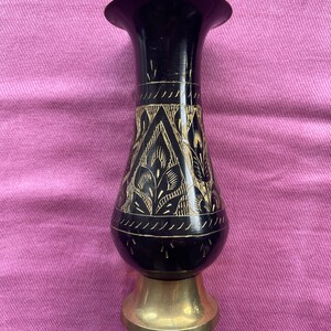 Black and gold small vase