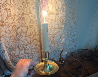 Vintage Brass Table Lamp/ Candlestick Lamp