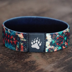 Western Style Aztec Cheetah Tribal Print Bracelet Southwest Design - Super Comfortable Stretch Bracelet - One Size Fits Most