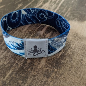 Bracciale Octopus Great Japanese Wave - Bracciale elastico super confortevole - Taglia unica