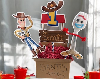 Personalized Toy Story Birthday Centerpiece Double Sided – Custom Party Decor
