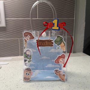 Benutzerdefinierte Toy Story Gastgeschenk Boxen | Personalisierte Kindergeburtstag Goodie Bags Bild 6
