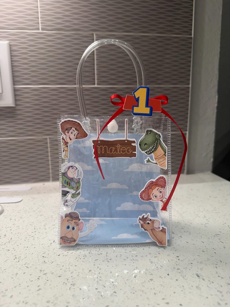Benutzerdefinierte Toy Story Gastgeschenk Boxen | Personalisierte Kindergeburtstag Goodie Bags Bild 6