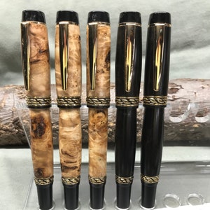 Two Piece Monte Blanc Style Writing Pen with Roller Ball Cartridge