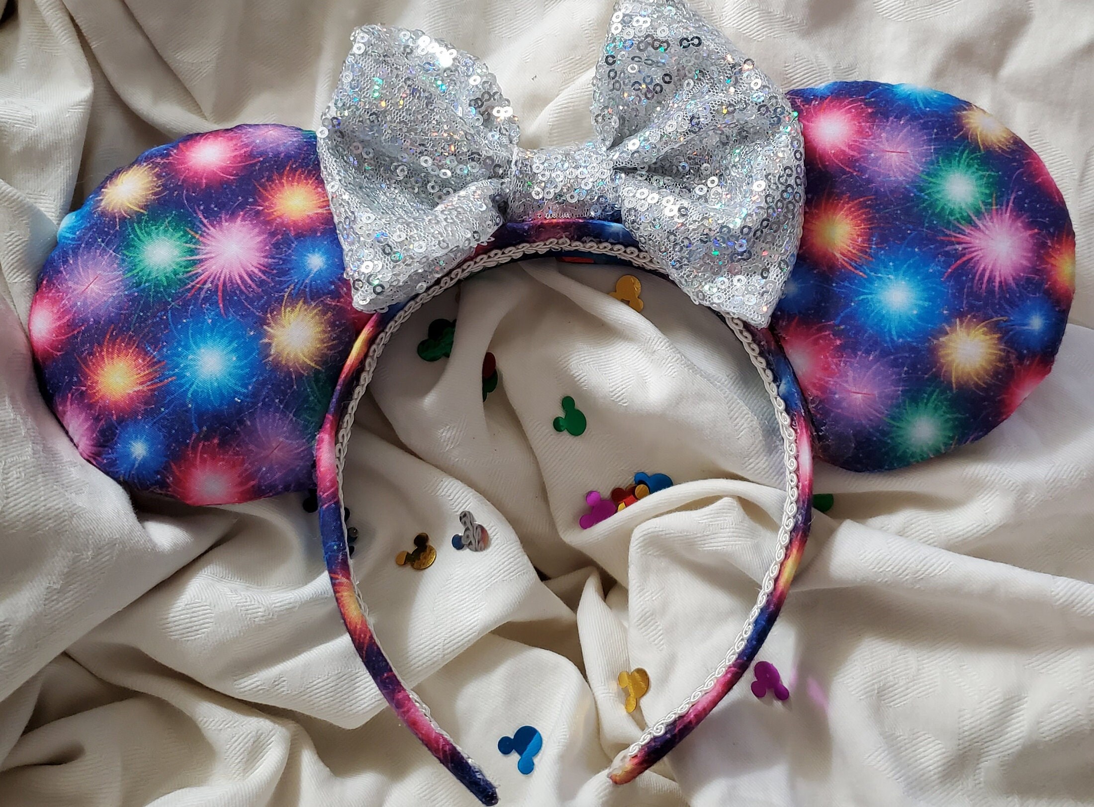Blue Fireworks Minnie Mouse Ears Disney World Tokyo 