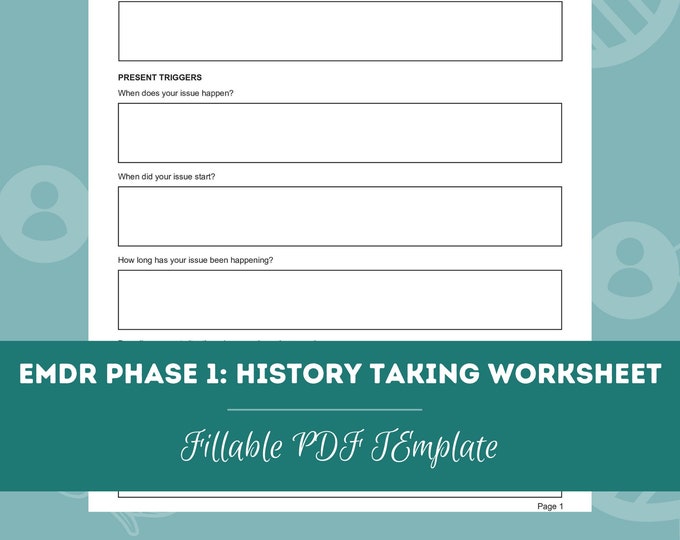 EMDR History Taking Mind Map Digital Download - Etsy