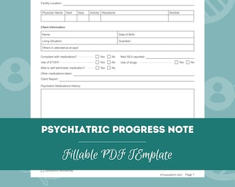 EMDR Progress Note Editable / Fillable PDF Template for Counselors EMDR Progress Note Editable / Fillable PDF Template for Counselors