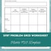 SFBT Problem Grid Worksheet | Editable / Fillable PDF Template | for ...
