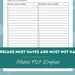 Marriage Must Haves and Must Not Haves | Editable / Fillable PDF ...