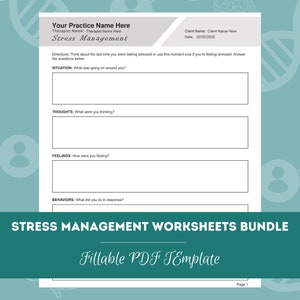 Stress Worksheet - Etsy