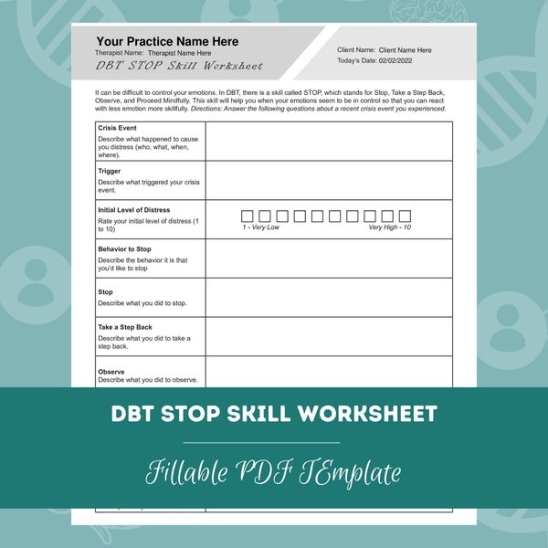 Stop Dbt Skills Etsy