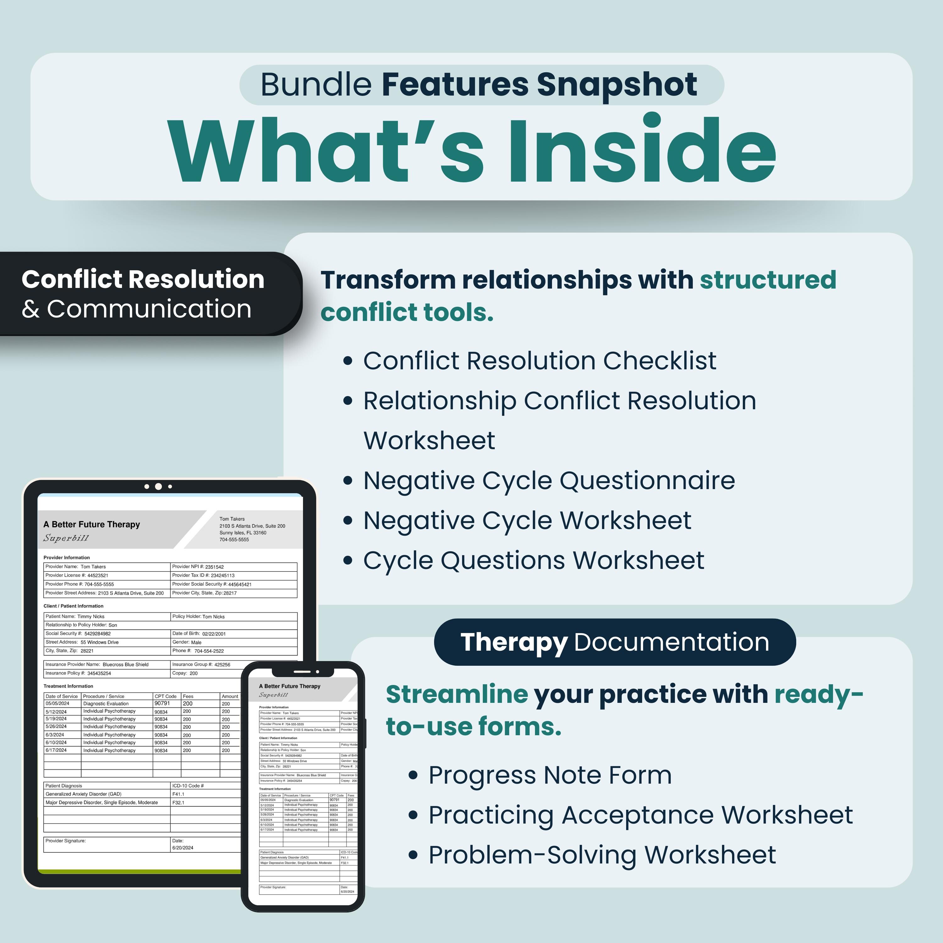 Emotionally Focused Therapy Worksheets Bundle, EFT Worksheets, 20 ...