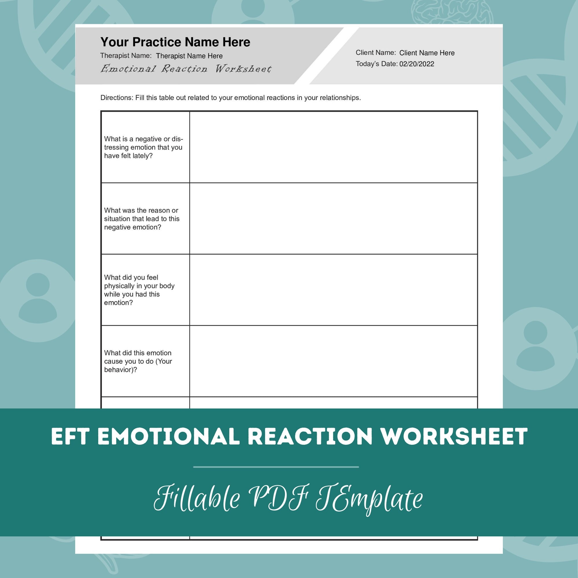 eft-emotional-reaction-worksheet-editable-fillable-pdf-etsy