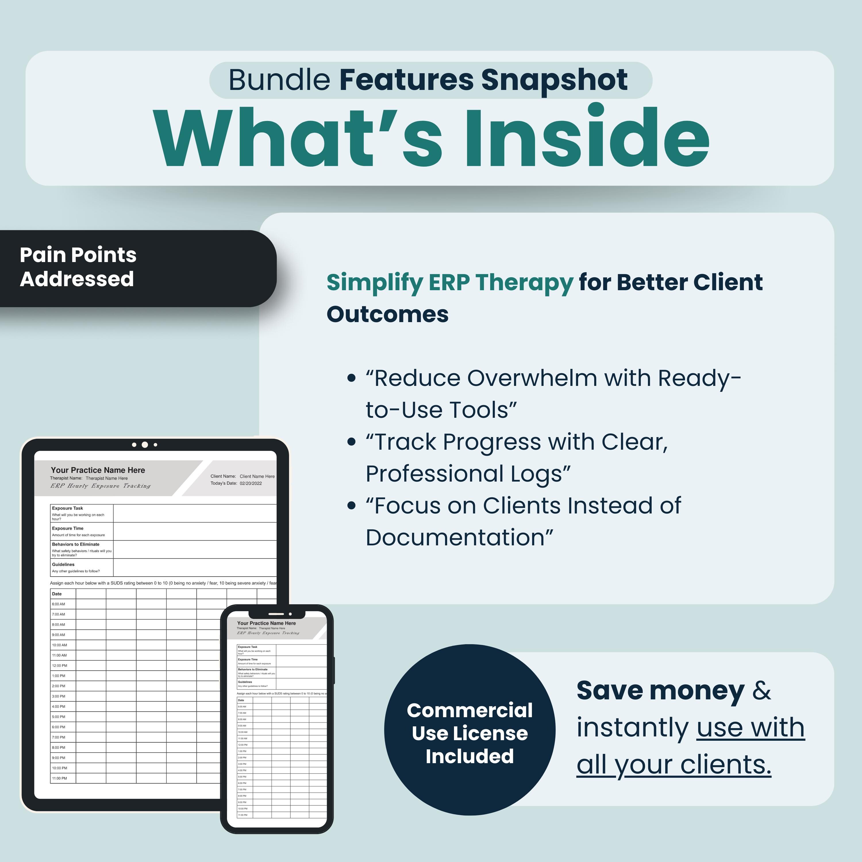 Erp Worksheet Example ERP Worksheets Bundle, 18 Fillable/printable PDF Templates, Exposure ...