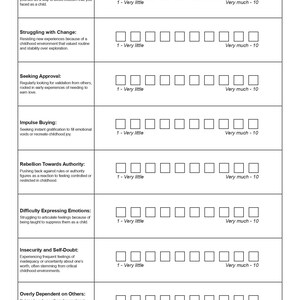 Understanding Your Inner Child’s Influence Worksheet (fillable ...