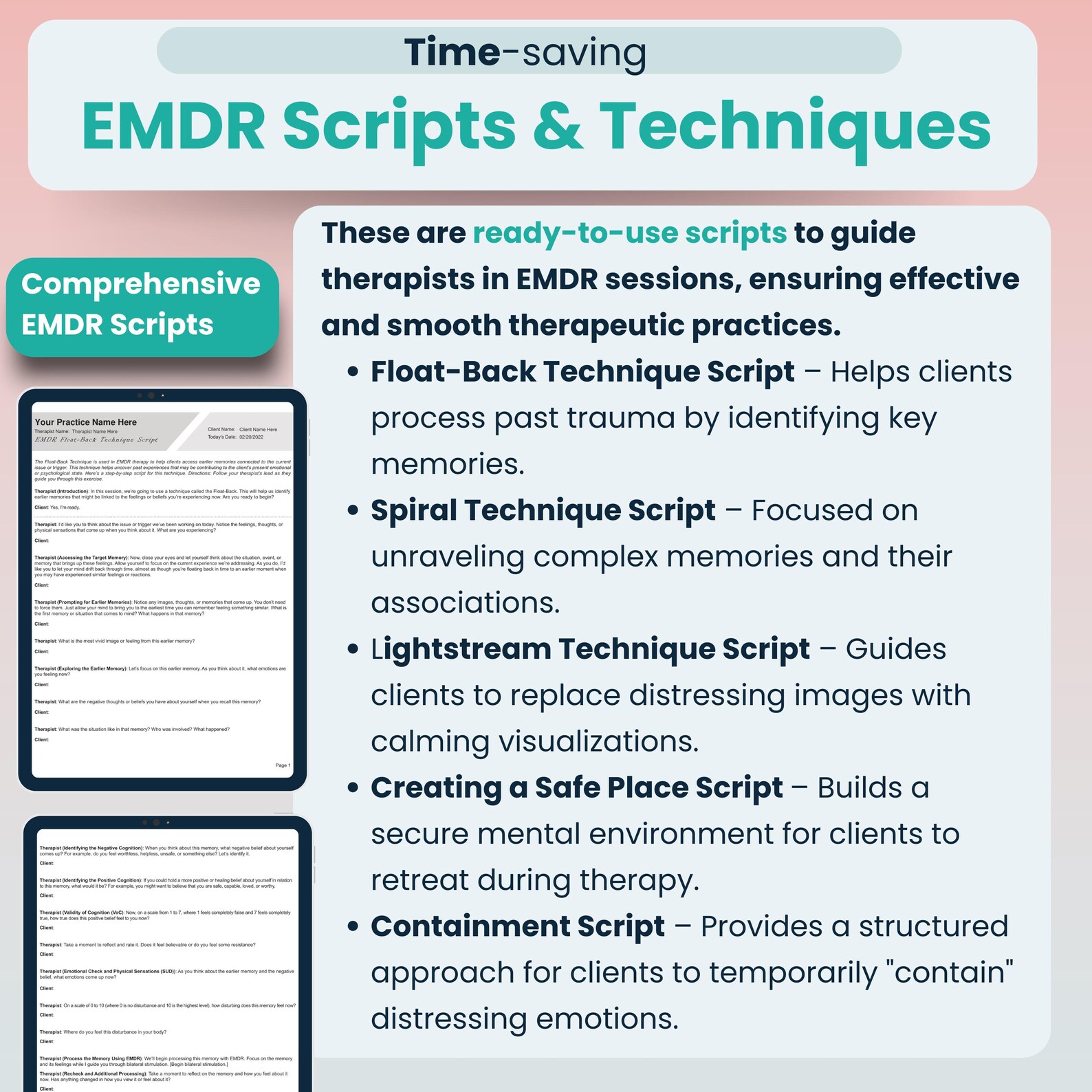 EMDR Worksheet Bundle, 25 Fillable, Printable Pdfs,eye Movement ...