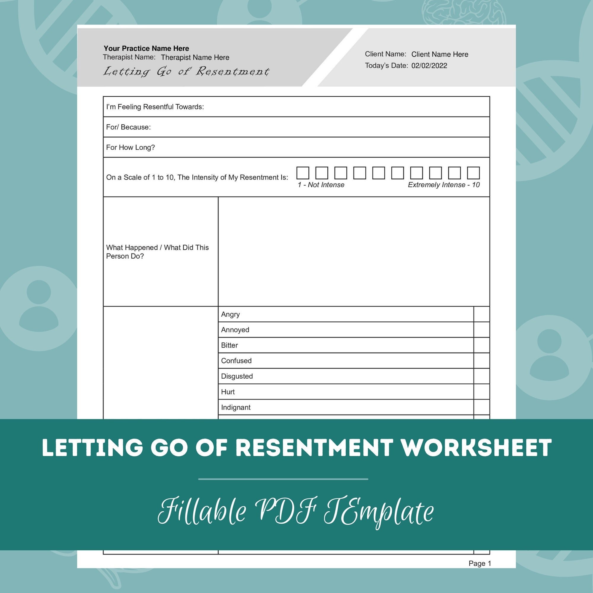 Letting Go of Resentment Worksheet Editable / Fillable PDF Template for Counselors, Psychologists, Social Workers, Therapists - Etsy letting-go-of-resentment-worksheet-editable-fillable-pdf-template-for-counselors-psychologists-social-workers-therapists-etsy