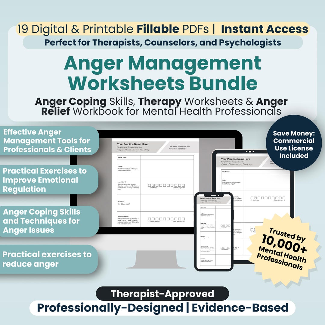 anger-management-worksheets-bundle-19-fillable-printable-pdf-templates-anger-coping-skill-anger-therapy-worksheets-anger-relief-workbook-etsy for Free Printable Anger Management Worksheets For Adults Anger Management Worksheets Bundle, 19 Fillable/printable PDF Templates, Anger Coping Skill, Anger Therapy Worksheets, Anger Relief Workbook - Etsy for Free Printable Anger Management Worksheets For Adults