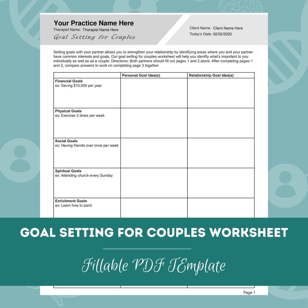 Goal Setting for Couples Worksheet Editable / Fillable PDF - Etsy goal-setting-for-couples-worksheet-editable-fillable-pdf-etsy