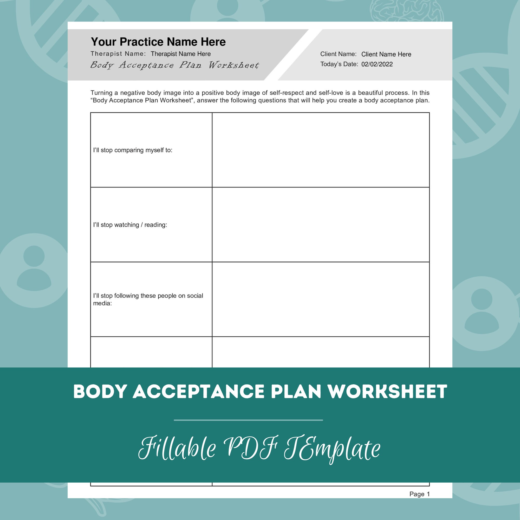 Body Image Worksheets Bundle Editable / Fillable PDF - Etsy Sweden body-image-worksheets-bundle-editable-fillable-pdf-etsy-sweden