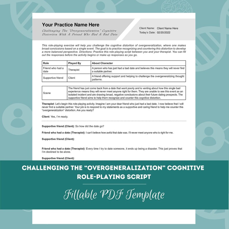 Cognitive Script Scheme Challenging the “overgeneralization” Cognitive Role-playing Script ...