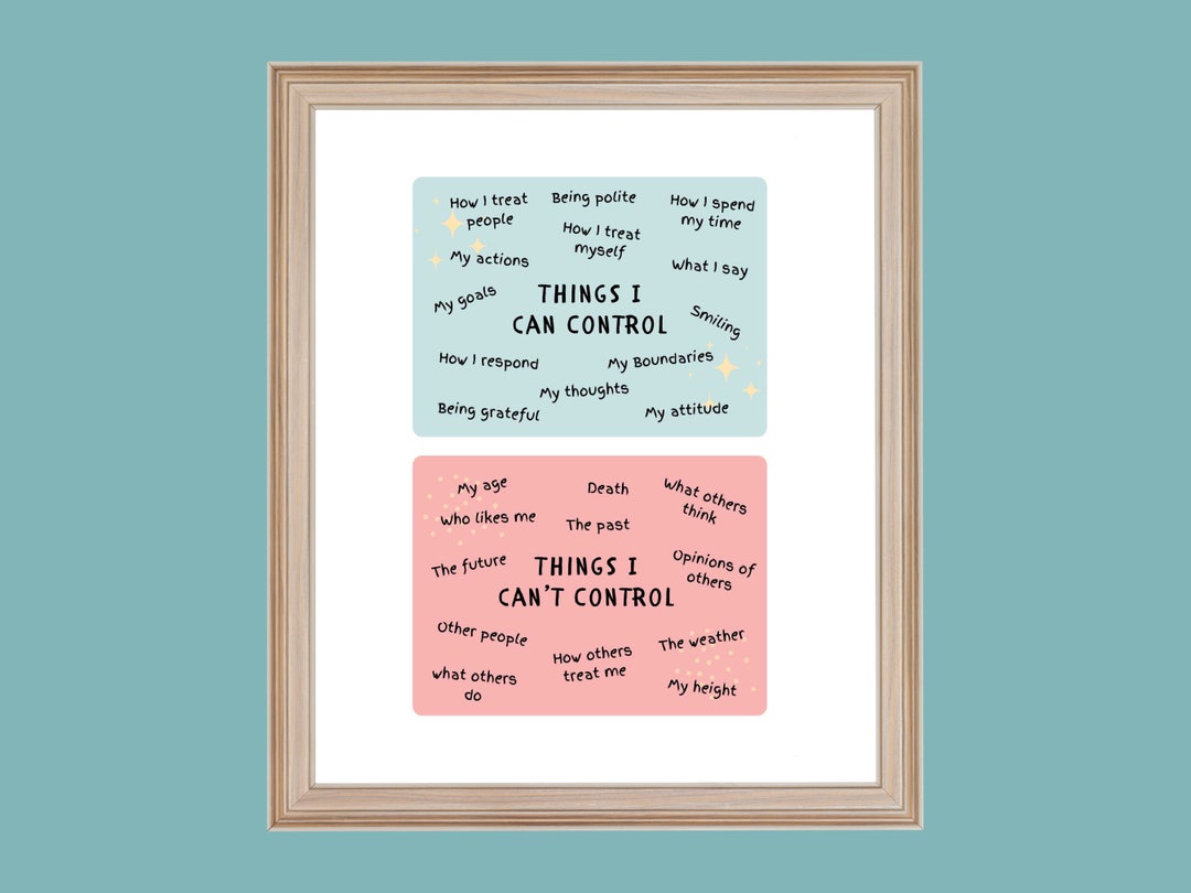 Things I Can Control Poster | Printable PDF | *includes 1 Commercial ...
