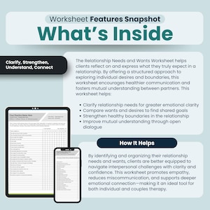 Relationship Needs and Wants Worksheet | Couples Therapy Resource ...
