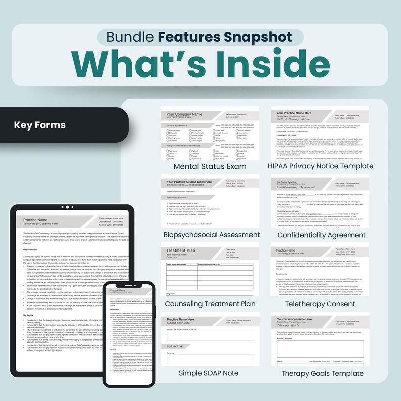 Form R For Psych Counseling Practice Forms Starter Pack - Private Practice | 41 ...
