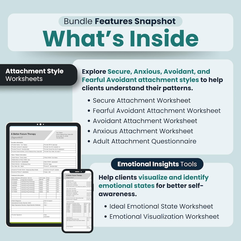 Emotionally Focused Therapy Worksheets Bundle, EFT Worksheets, 20 ...