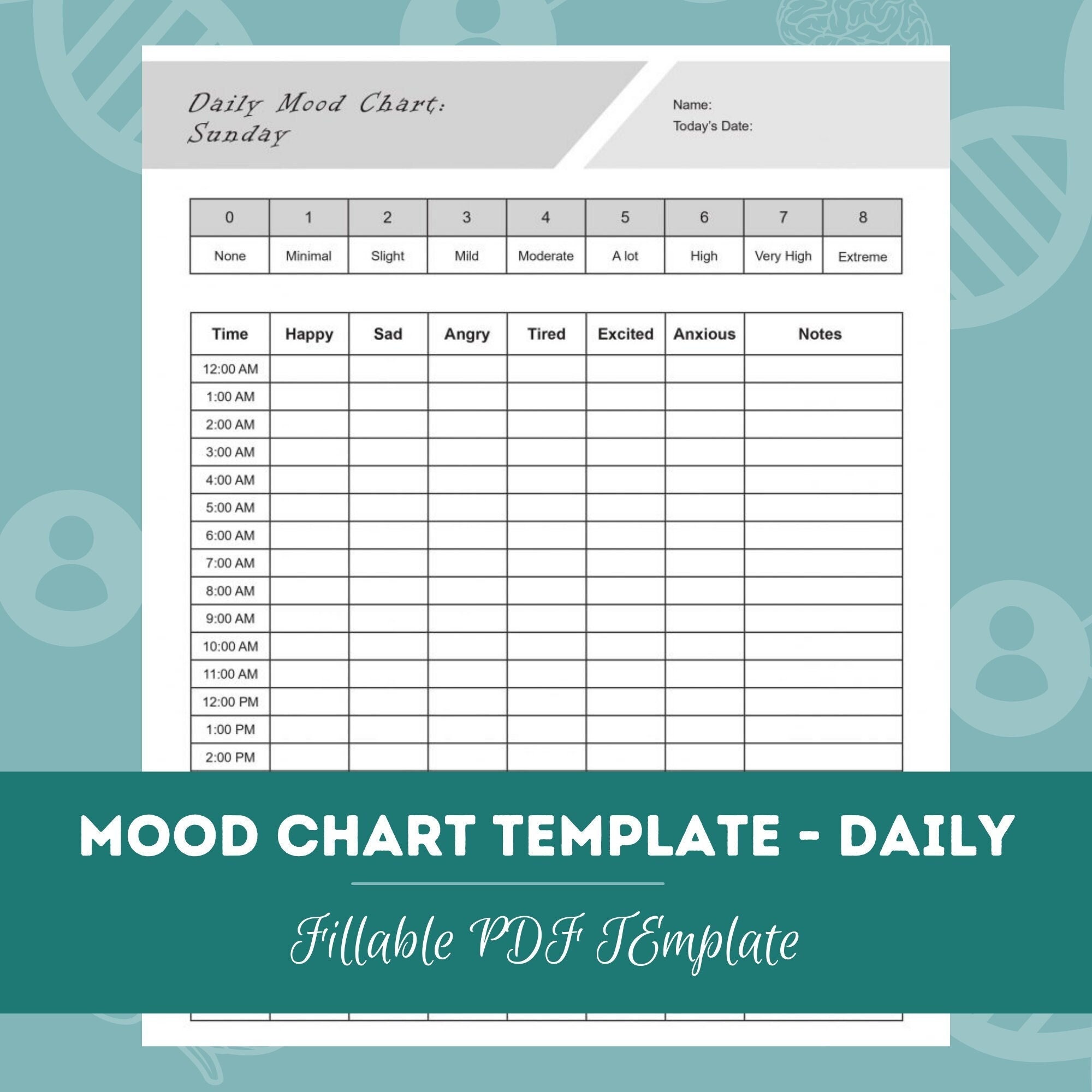2 Bujo Journal Mood Trackers, Depression Trackers, Anxiety Trackers, Mood  Chart, Mood Journal, Bujo Printable Planner Inserts, 5 Sizes 