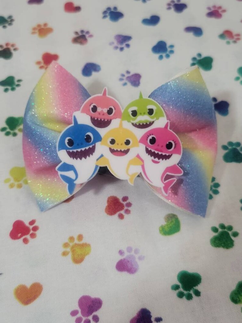 Bluey, Baby Shark, and Coco Melon Bows Etsy