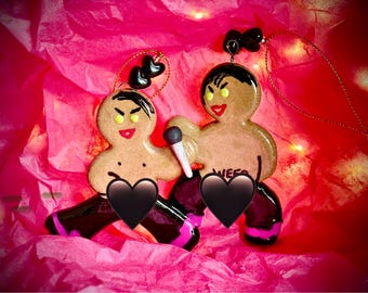 Yungblud inspired Bush n’ Tush gingerbread man ornaments