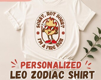 Grappig sterrenbeeld leeuw gepersonaliseerd astrologie-shirt verjaardagscadeau leeuw