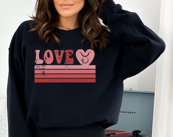 Taurus Sweatshirt: Distressed LOVE Zodiac Gift