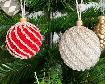 Crocheted Christmas Ornaments | Crocheted Christmas Baubles | PDF PATTERN