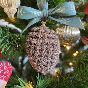 Crocheted Christmas Cone Ornament | PDF Pattern