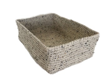 Crocheted Rectangle Storage Basket⎟PDF PATTERN