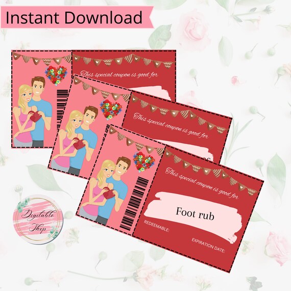 Custom Coupon Book Coupon Template Personalized Coupons Etsy
