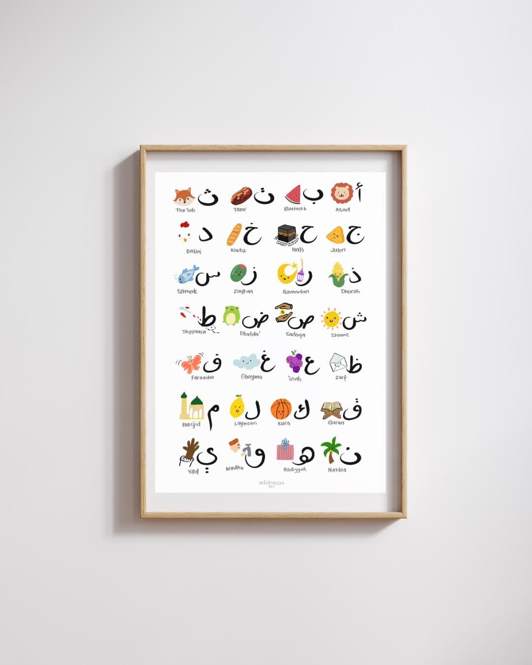 Arabic Alphabet Print | Muslim Children Poster | Playful Wall Art ...